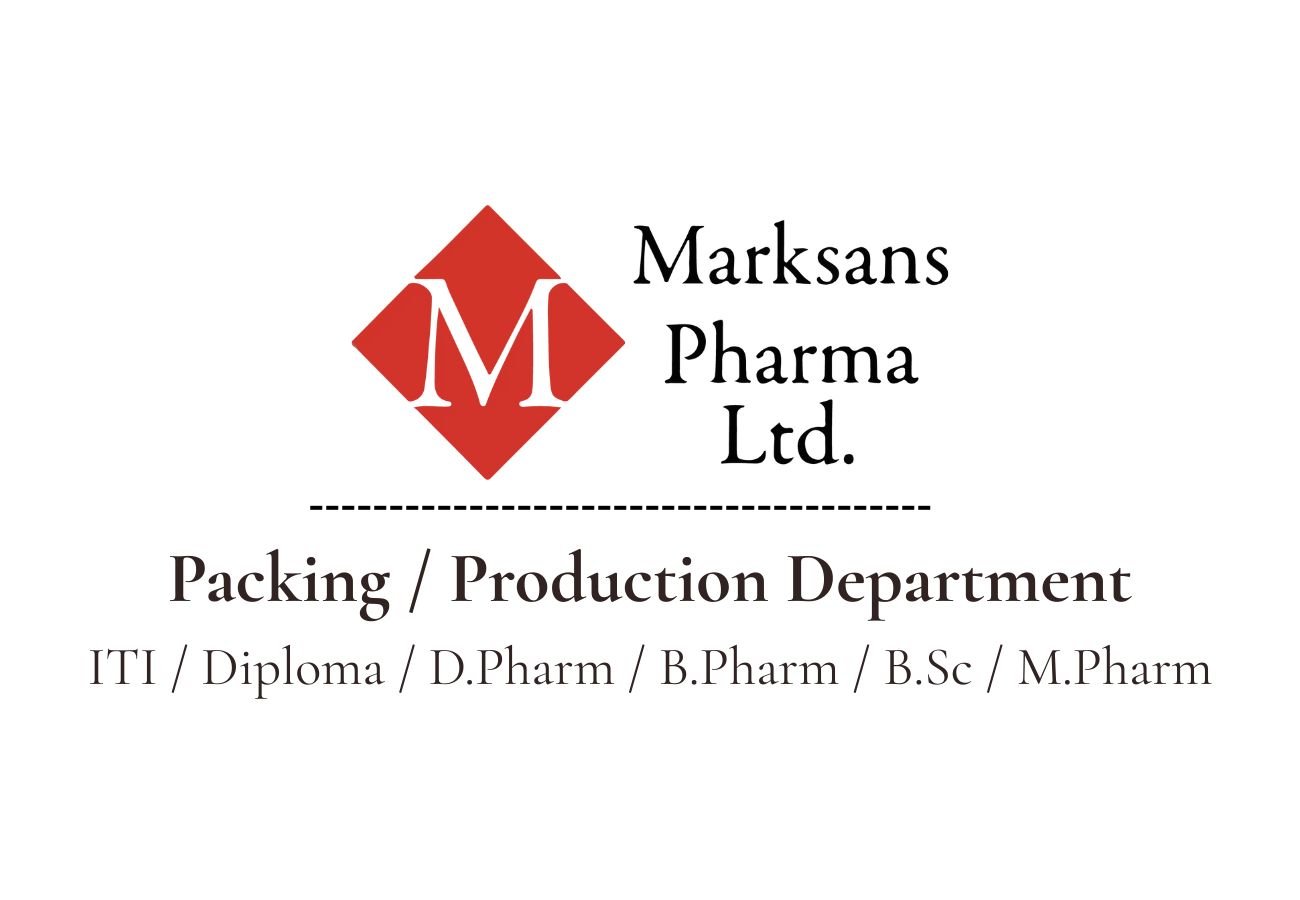 Marksans Pharma Hiring For Packing / Production
