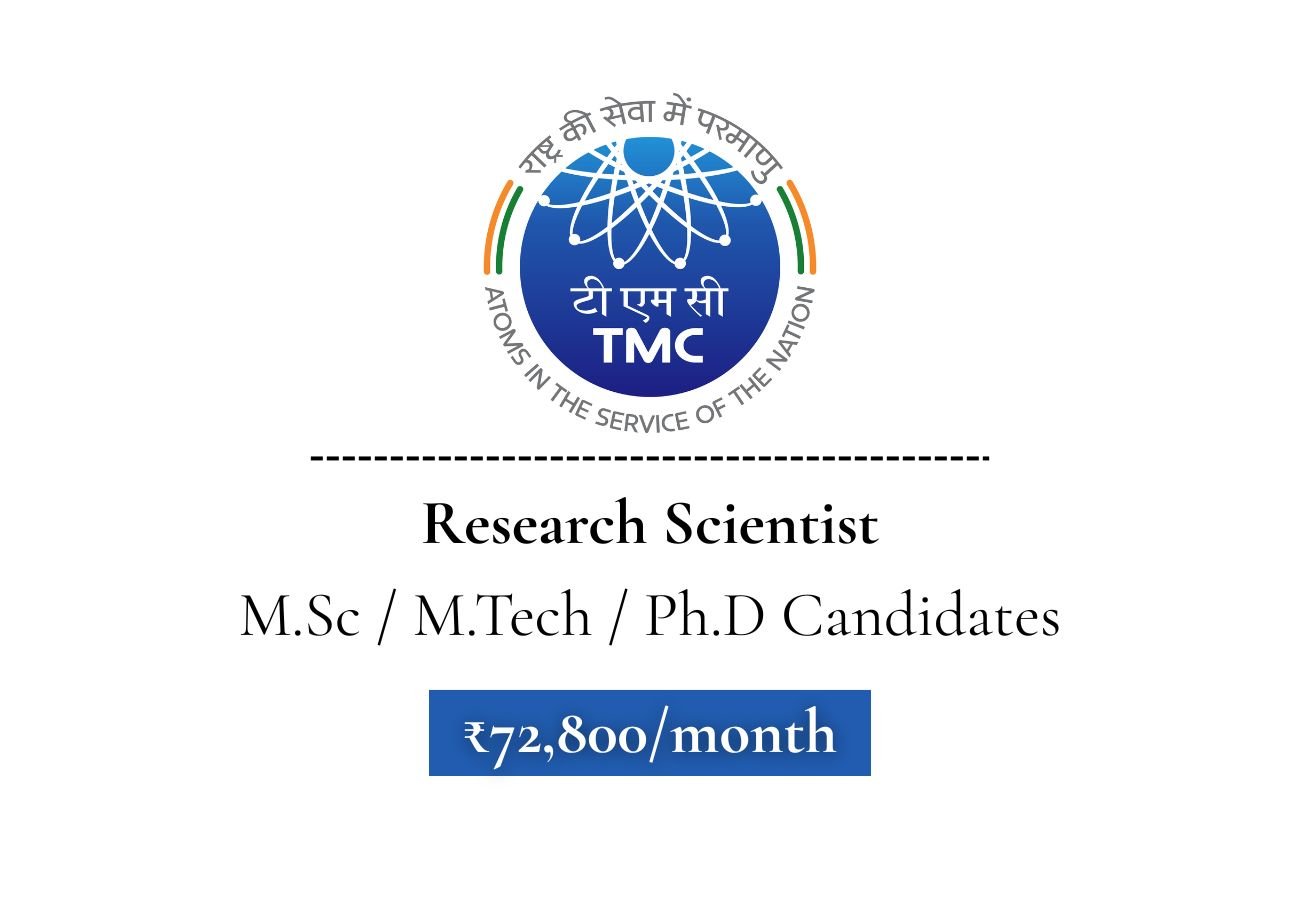 Tata Memorial Centre Hiring For Research Scientist