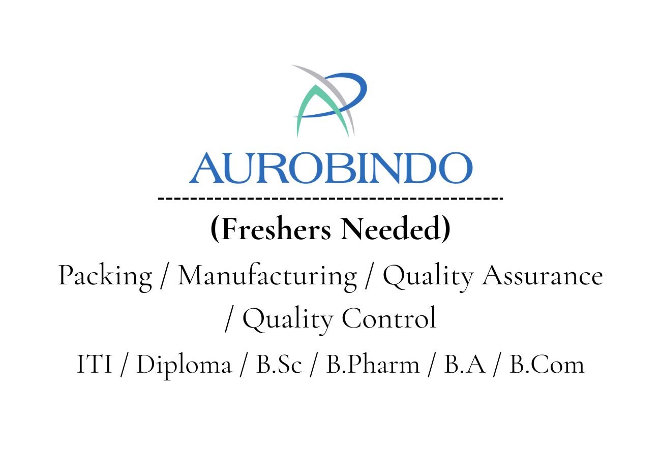 Freshers Needed In Apprentice At Aurobindo Pharma