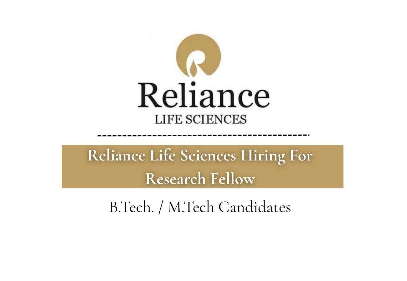 Reliance Life Sciences Hiring For Research Fellow