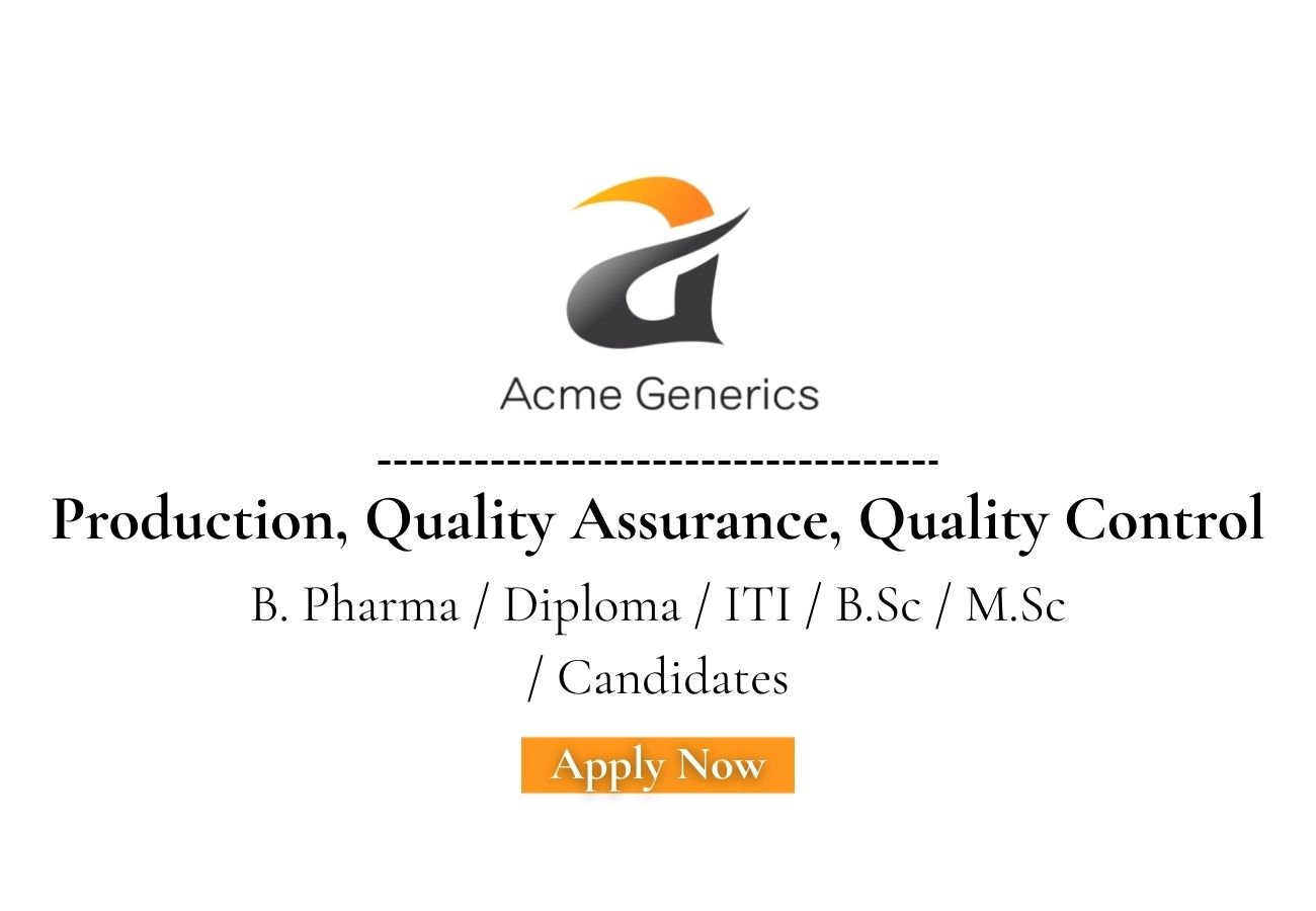 Acme Generics Hiring Production, QA, QC
