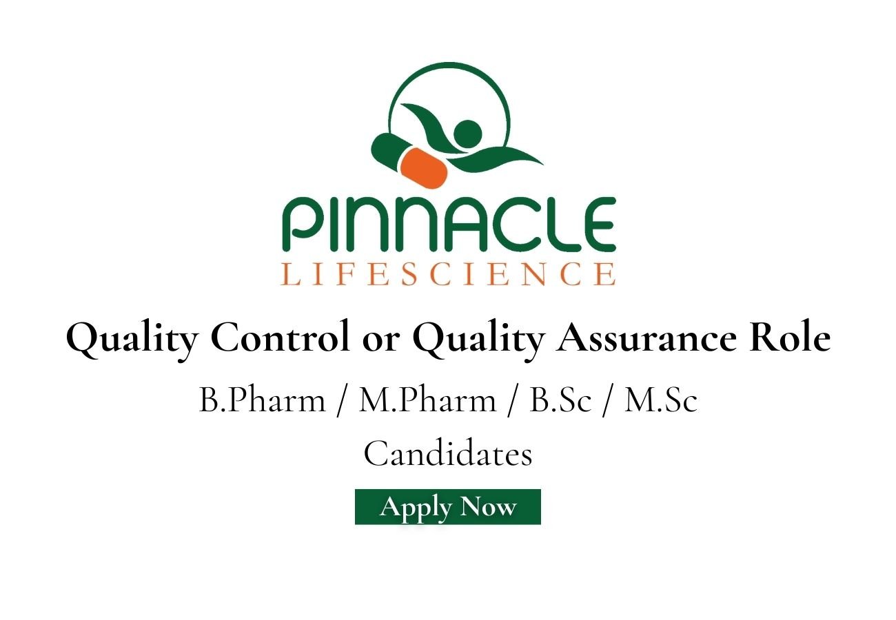 Pinnacle Life Science Hiring Quality Control or Quality Assurance
