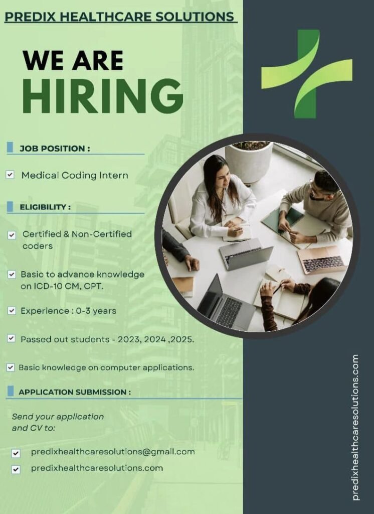 Freshers Needed In Medical Coding Intern At Predix Healthcare Solutions Freshers Needed In Medical Coding Intern At Predix Healthcare Solutions