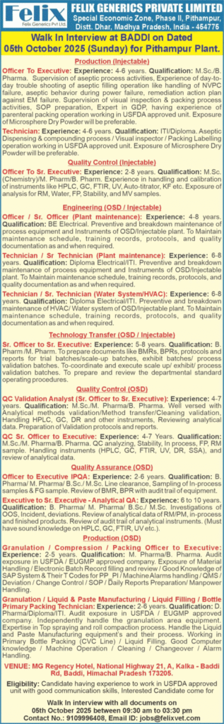 Felix Hiring For multiple positions Felix Hiring For multiple positions