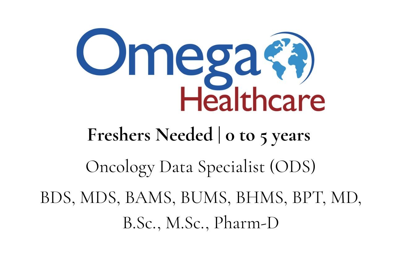 Fresher Needed In Oncology Data Specialist At Omega Healthcare