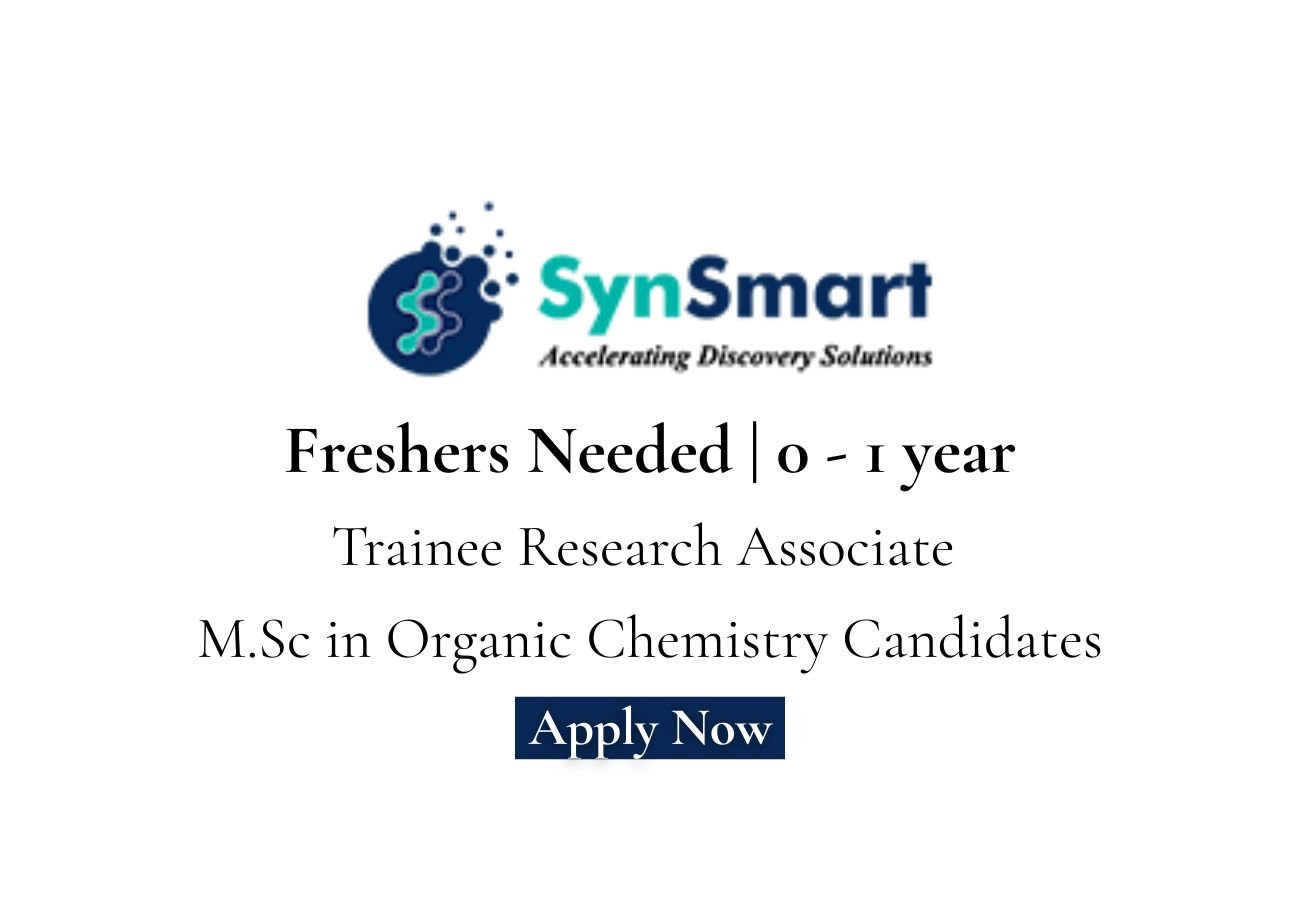 Freshers Needed In Trainee Research Associate At SynSmart