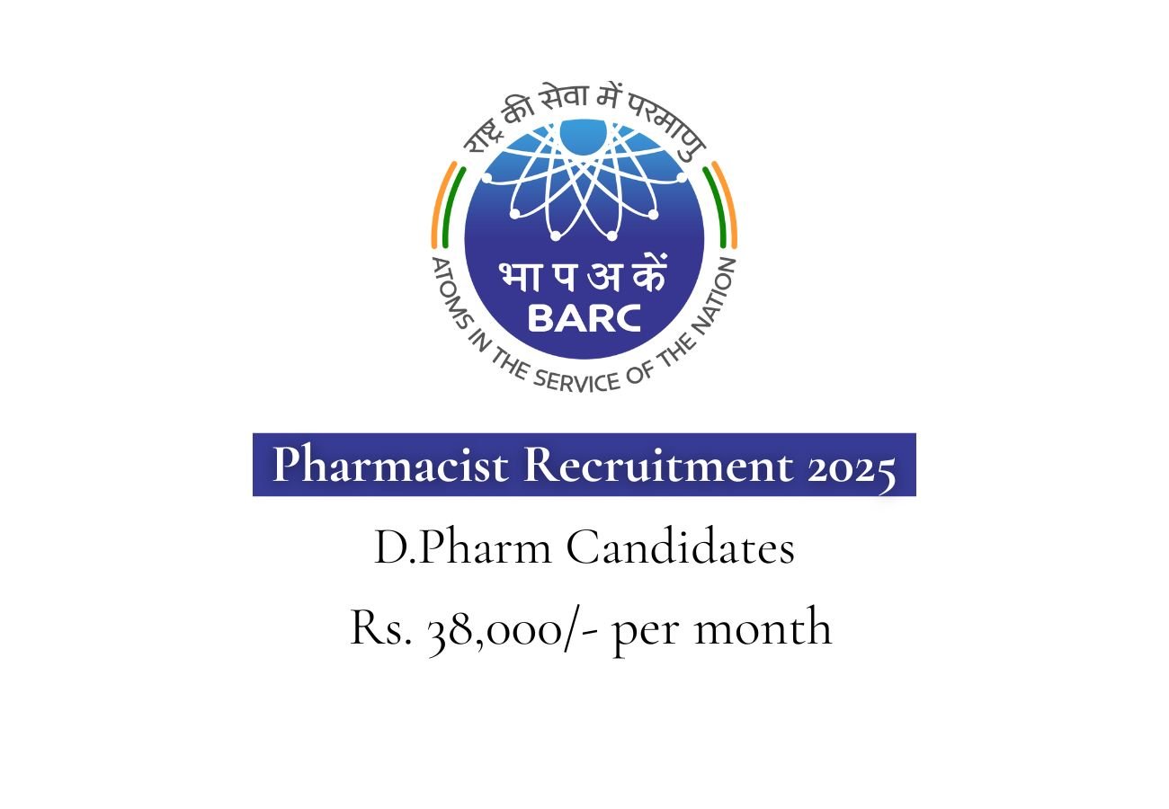 Bhabha Atomic Research Centre Hiring For Pharmacist