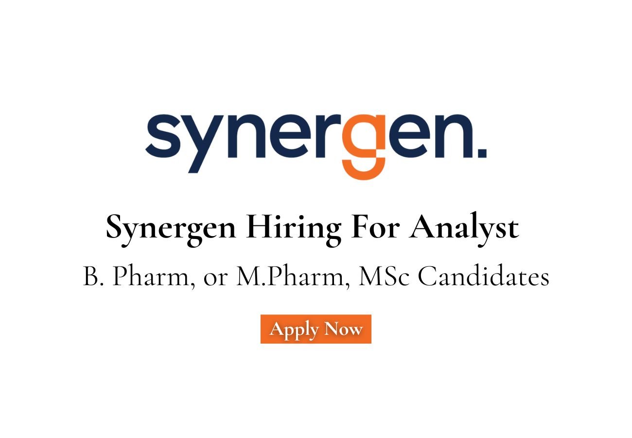 Synergen Hiring For Analyst 