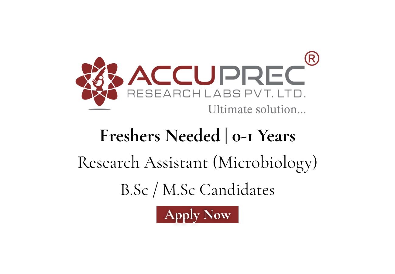 Freshers Needed In Research Assistant At Accuprec Research