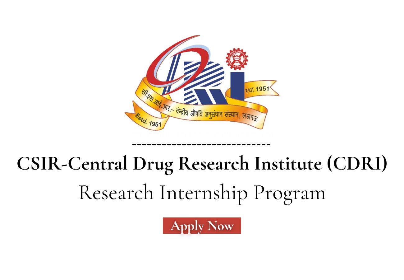 Freshers Needed In Research Internship Program At CDRI