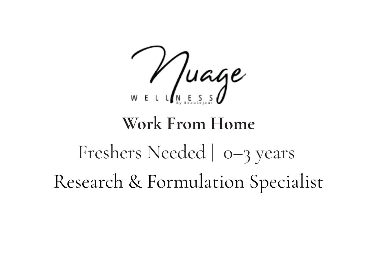 Work From Home for Freshers in Nuage Wellness
