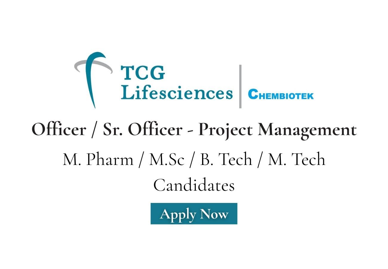 TCG Lifesciences Hiring For Project Management