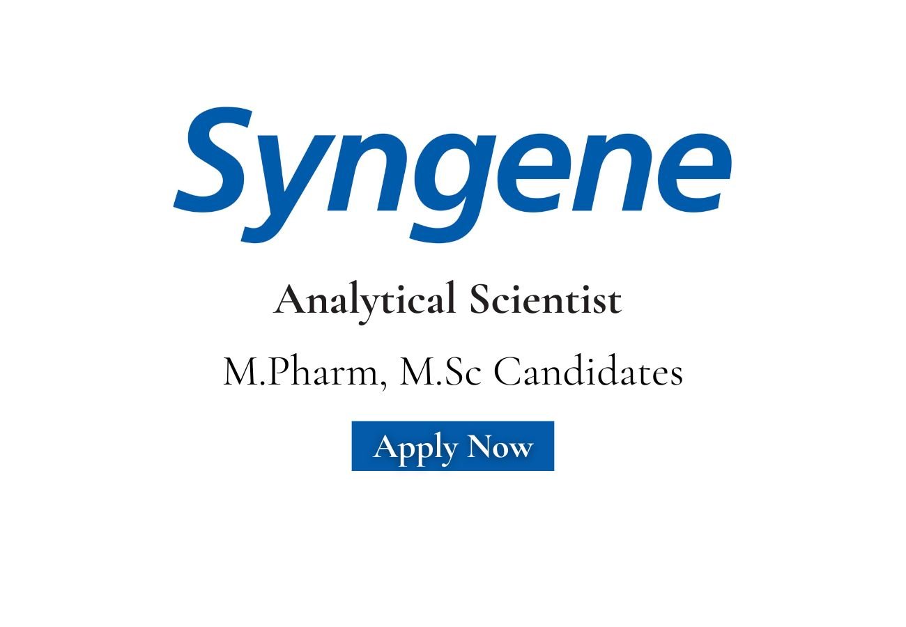 Syngene International Hiring For Analytical Scientist