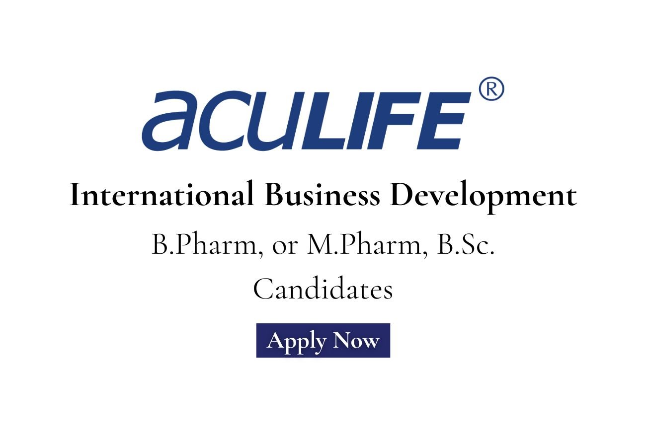 Aculife Healthcare Hiring For International Business Development