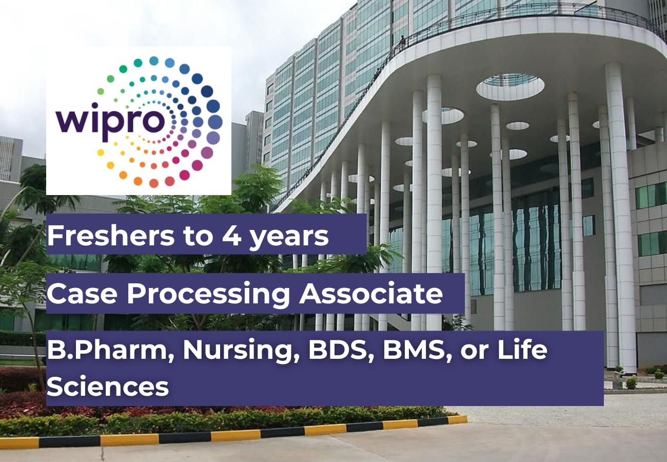 Freshers Needed In Case Processing Associate At Wipro Limited