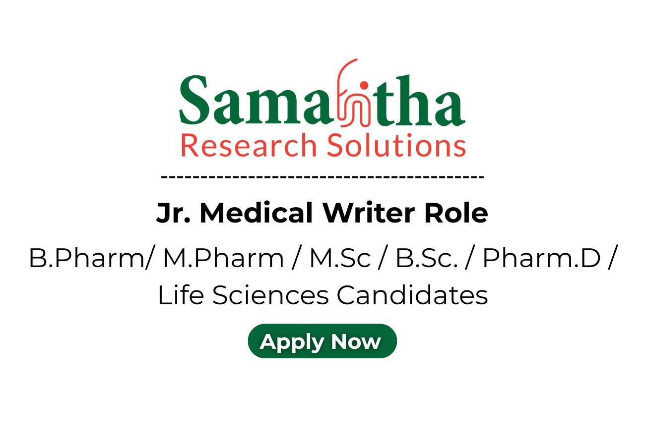 Samantha Research Hiring For Jr. Medical Writer