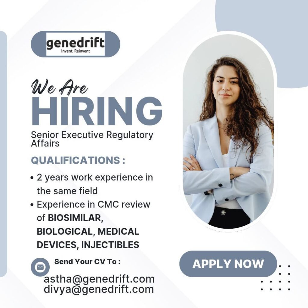 Genedrift Hiring For Regulatory Affairs