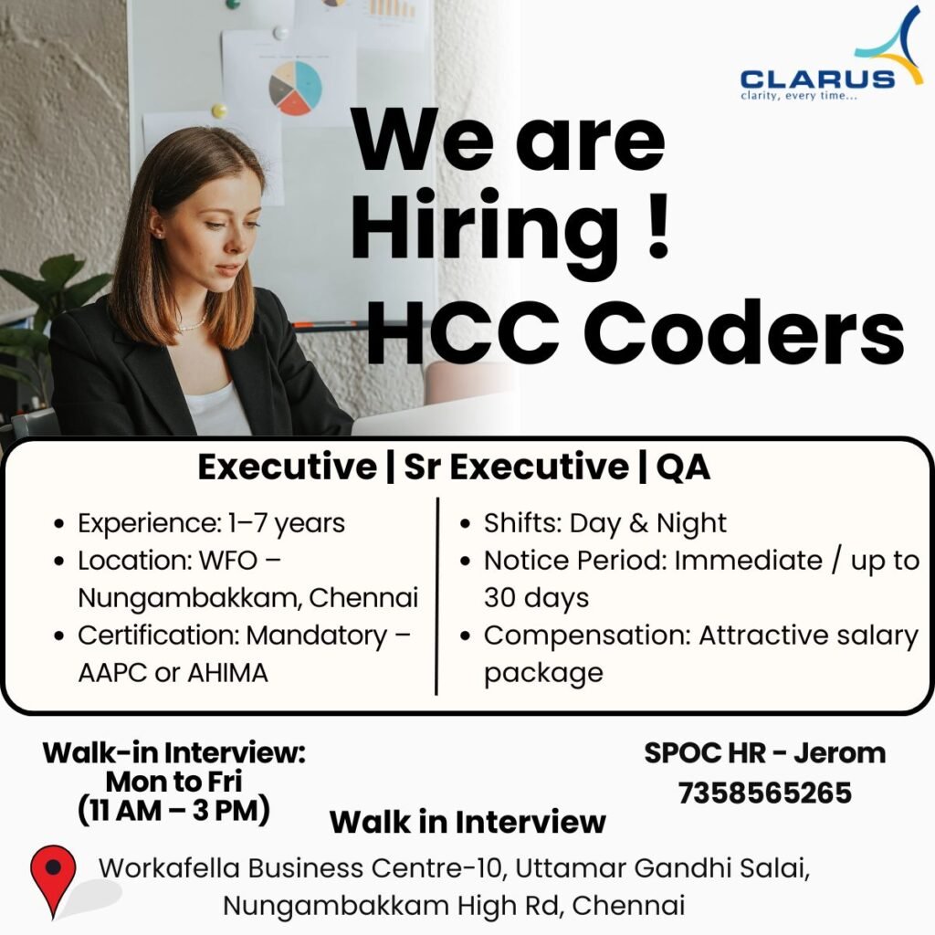 CLARUS Hiring For Medical coding CLARUS Hiring For Medical coding