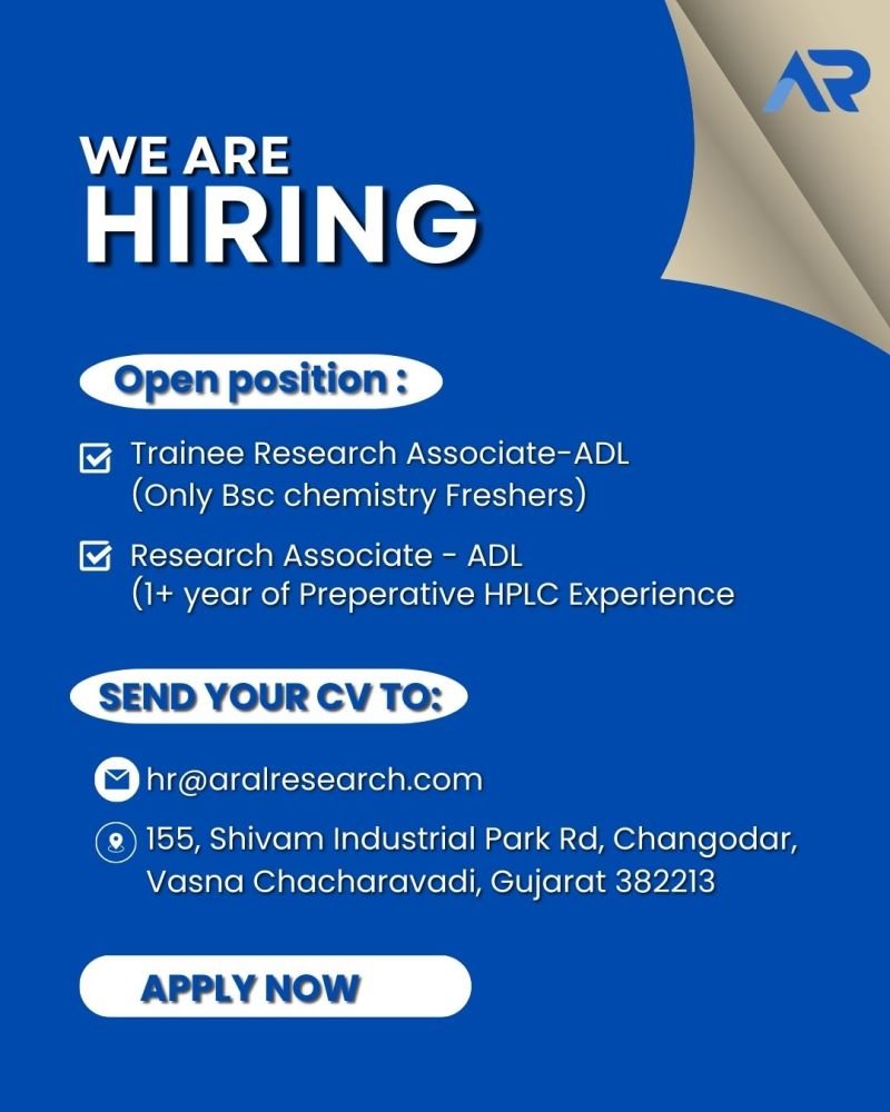 Freshers Needed In Trainee Research Associate – ADL At Aral Research