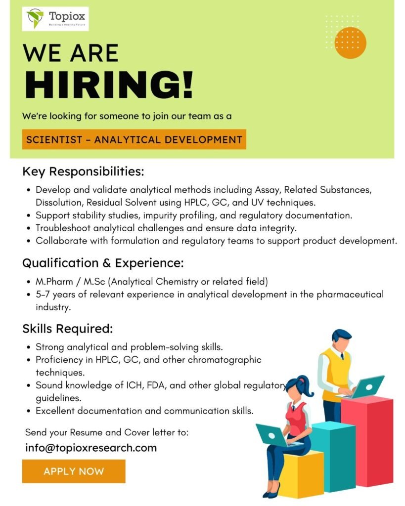 Topiox Hiring For Scientist Analytical Development Topiox Hiring For Scientist Analytical Development