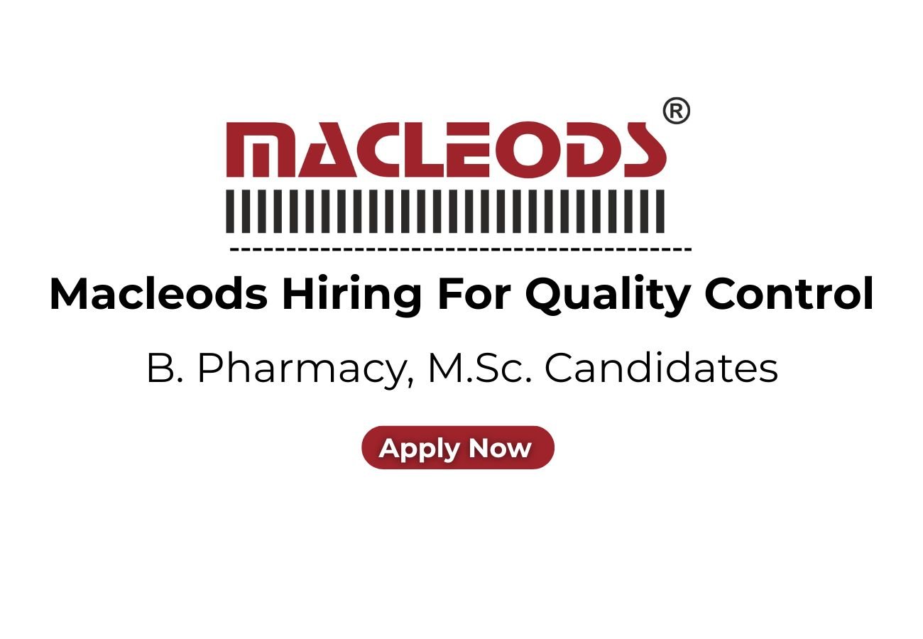 Macleods Hiring For Quality Control department