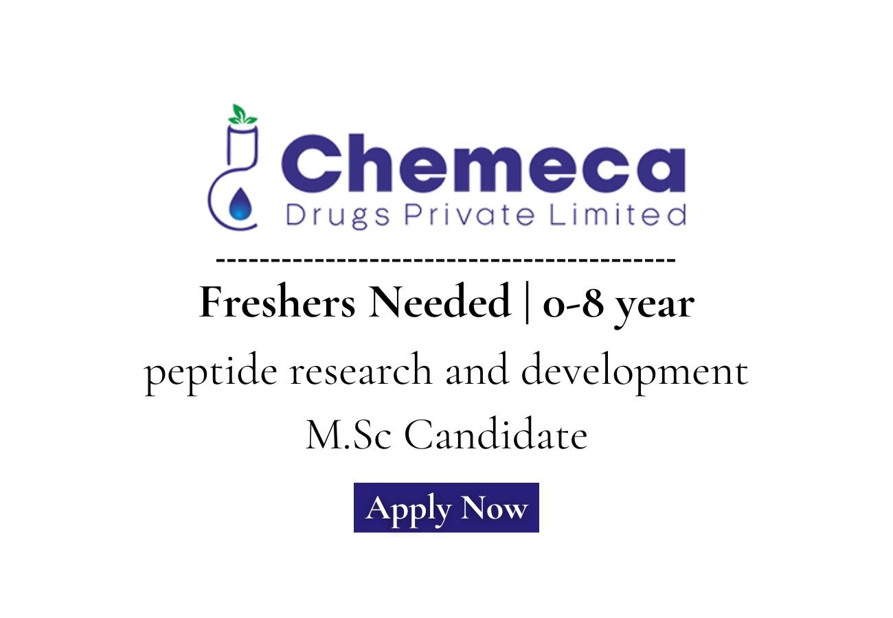 Chemeca Drugs Hiring For peptide research and development