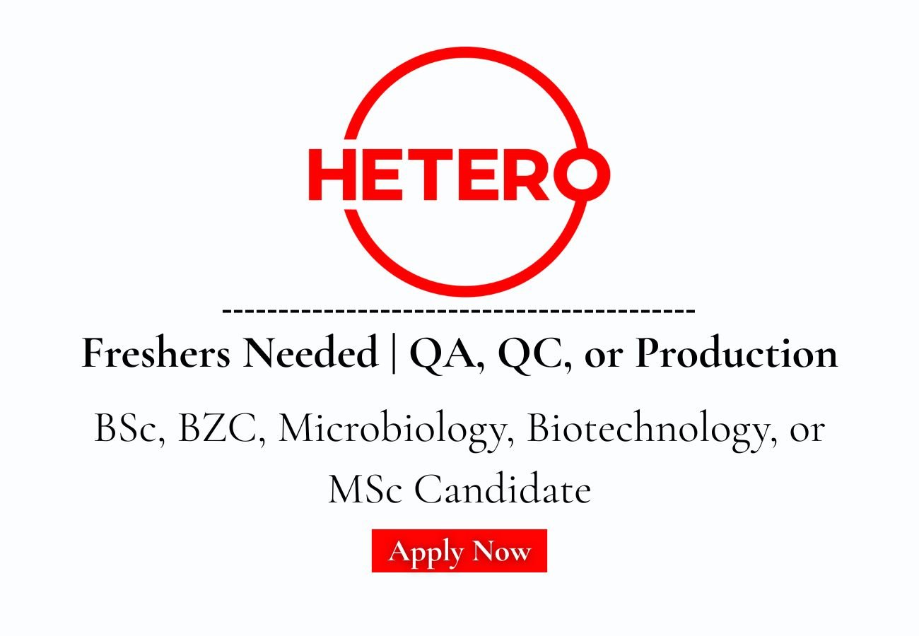 Freshers Needed In QA, QC, or Production At Hetero
