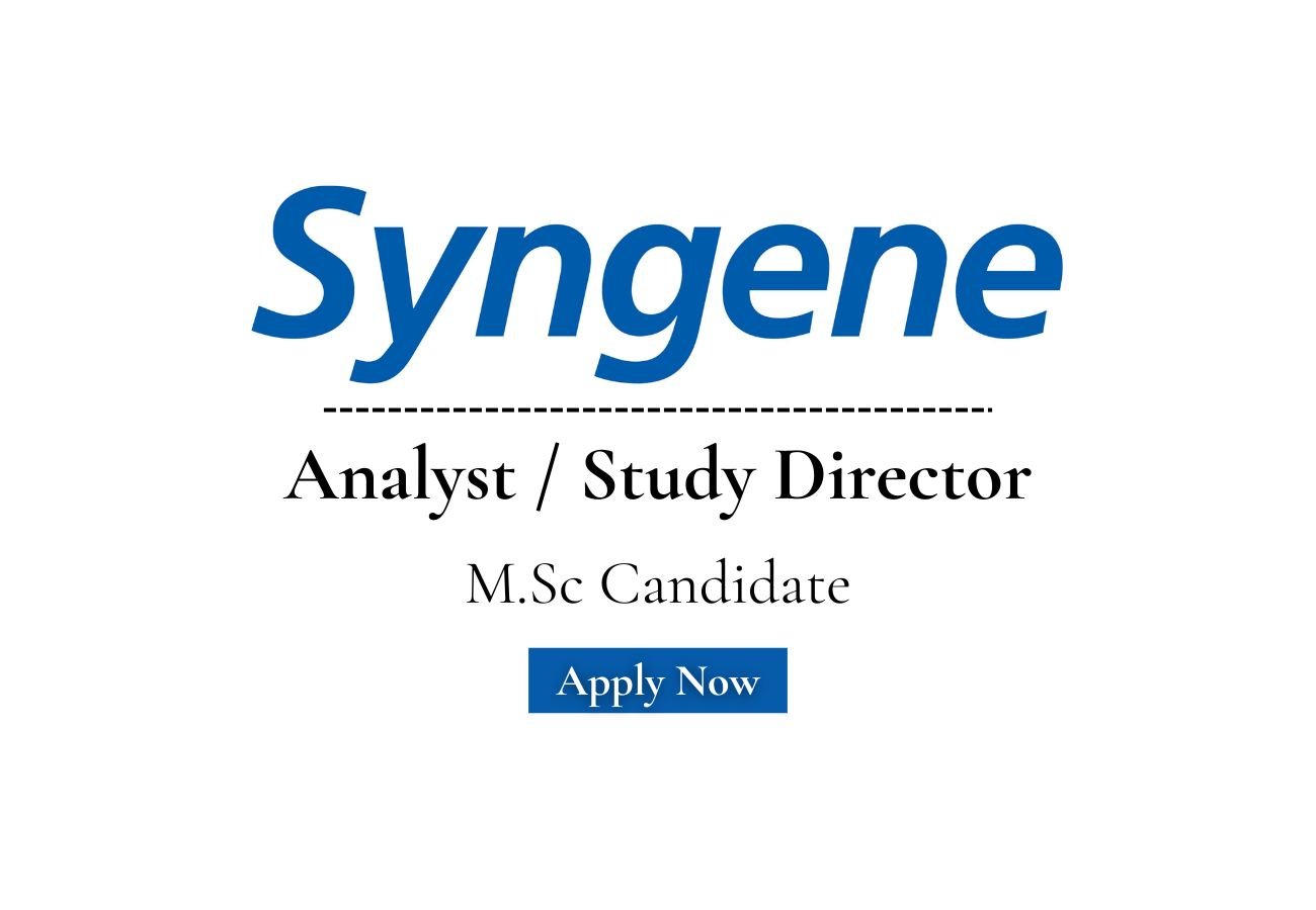 Syngene International Hiring For Analyst / Study Director