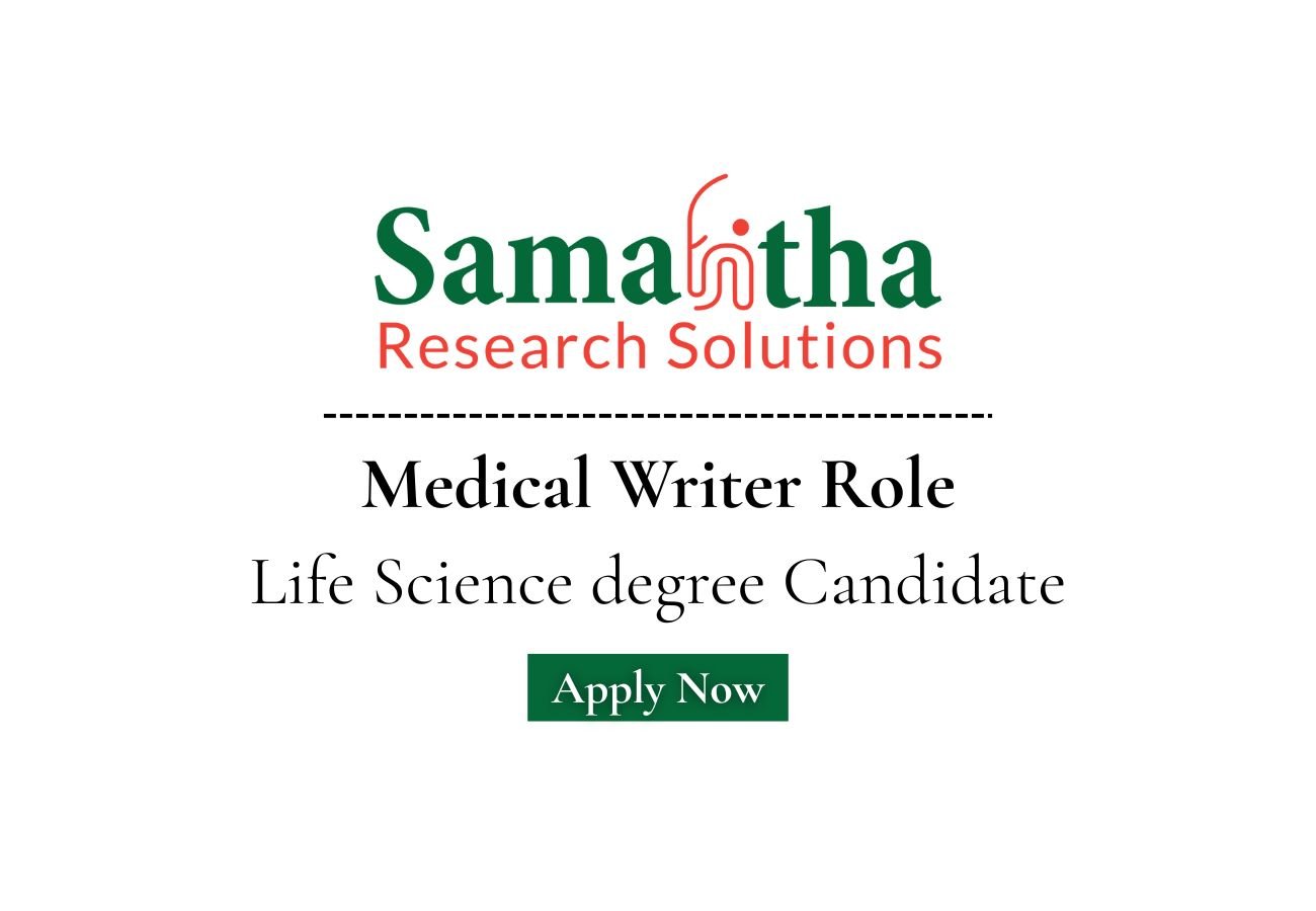 Samantha Research Solutions Hiring For Medical Writer