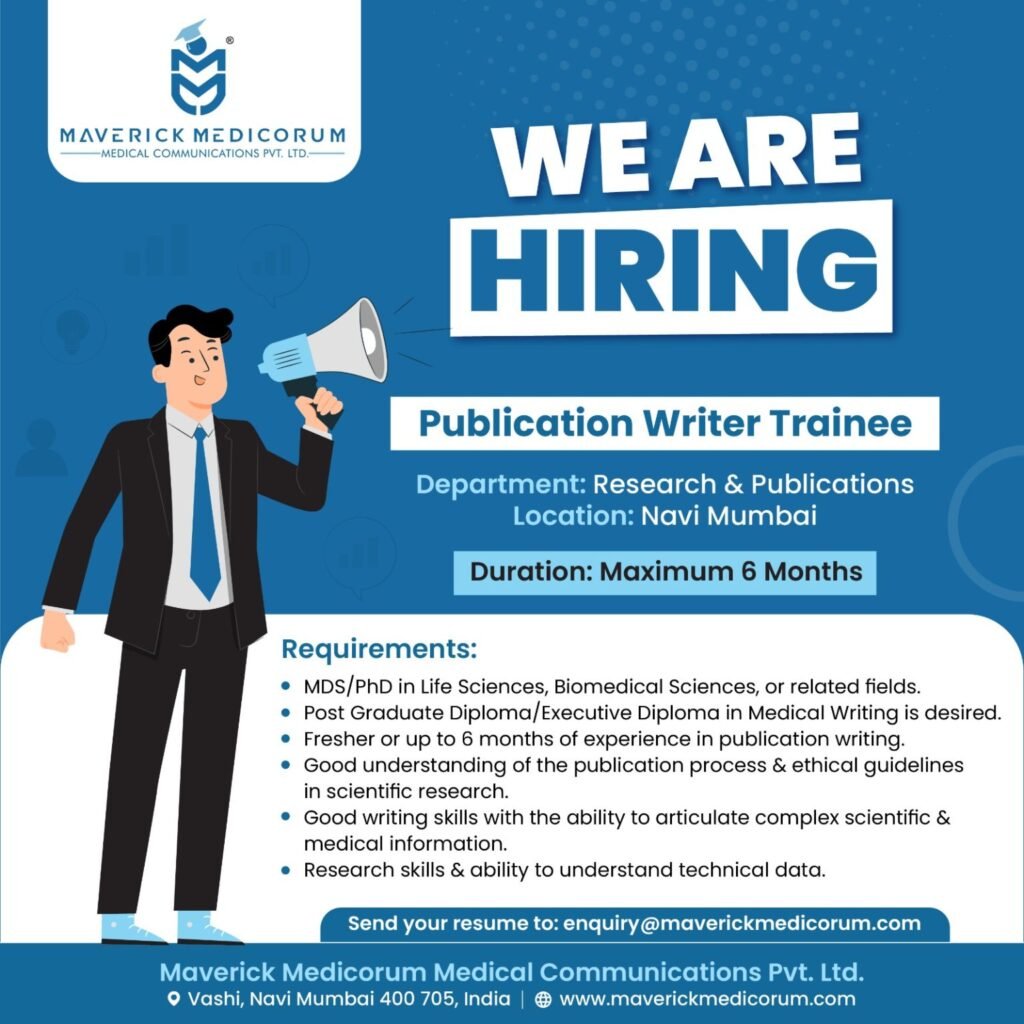 Freshers Needed In Publication Writer Trainee At Maverick Medicorum Freshers Needed In Publication Writer Trainee At Maverick Medicorum