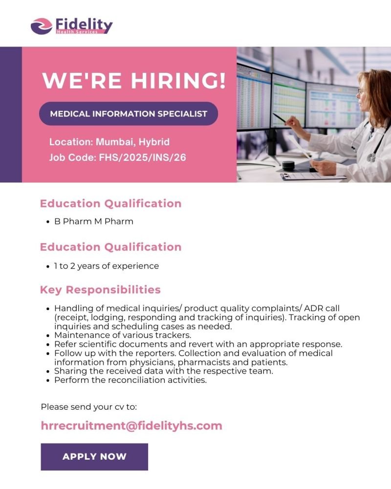 Fidelity Hiring For Medical Information Specialist Fidelity Hiring For Medical Information Specialist