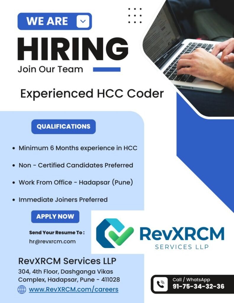RevXRCM Services LLP Hiring For Medical coding RevXRCM Services LLP Hiring For Medical coding