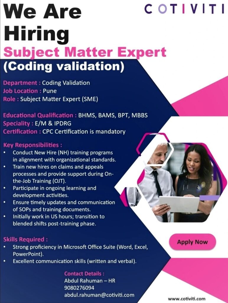 Cotiviti Hiring For medical coding