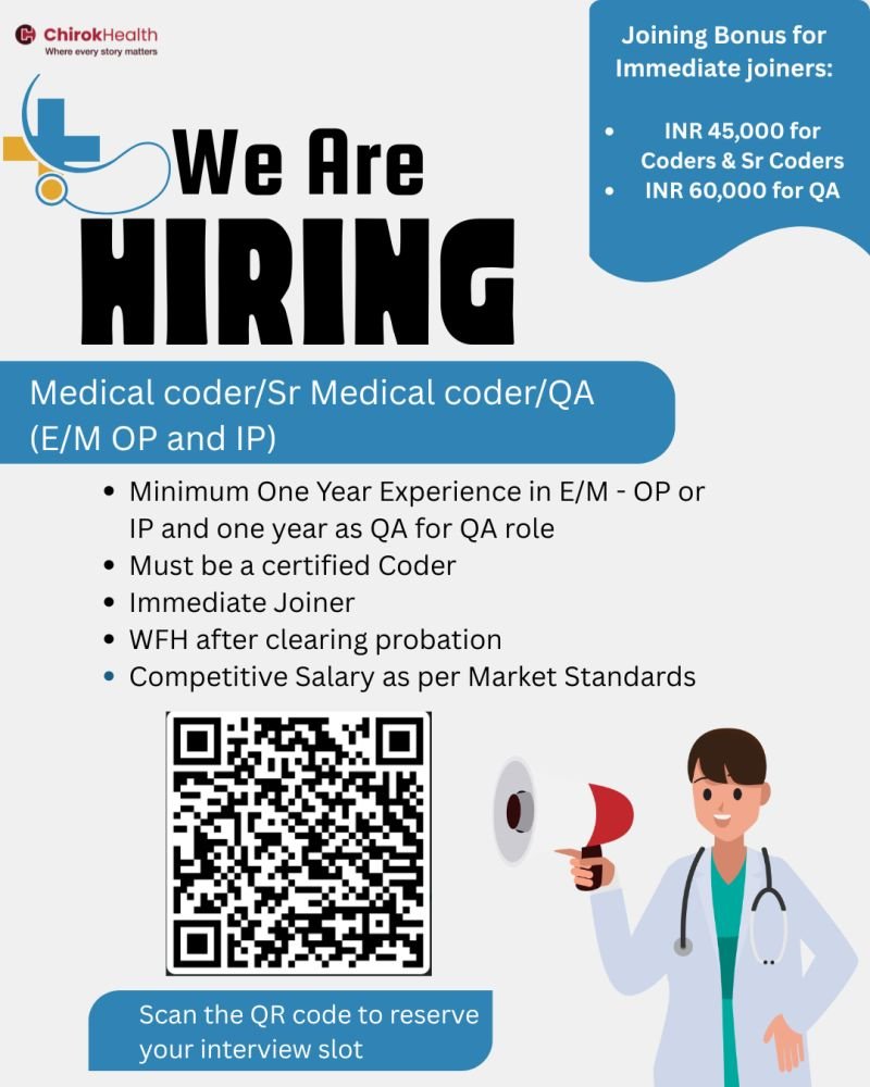 ChirokHealth Hiring For Medical Coding ChirokHealth Hiring For Medical Coding