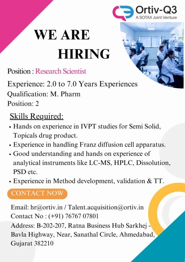 Ortiv Hiring For Research Scientist