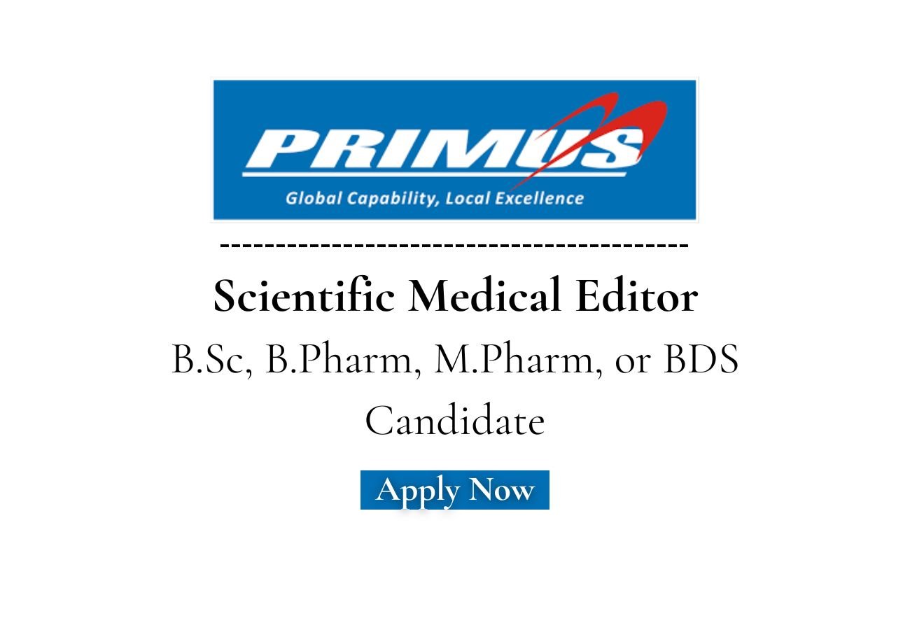 Primus Global Hiring For Scientific Medical Editor