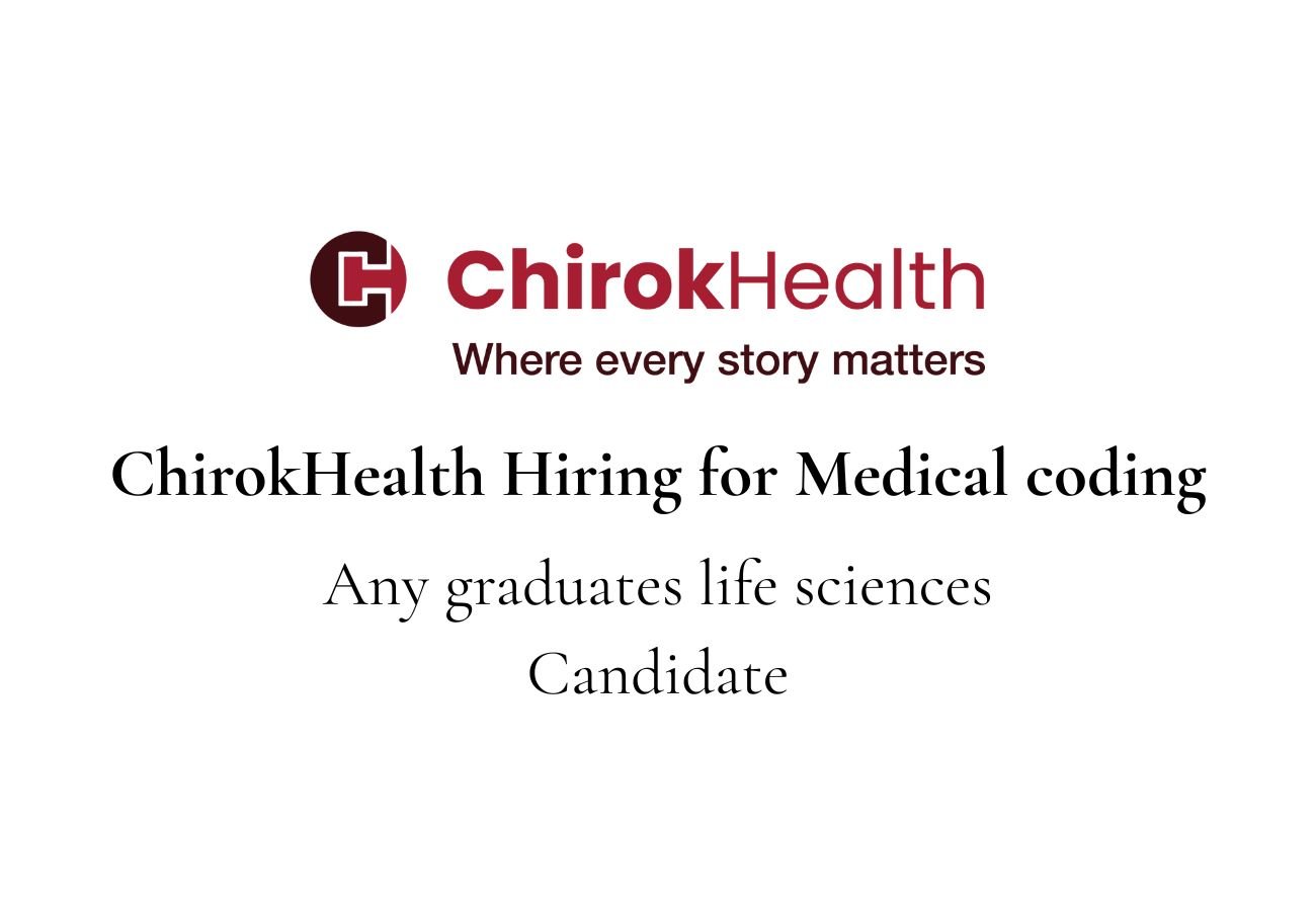 ChirokHealth Hiring for Medical coding
