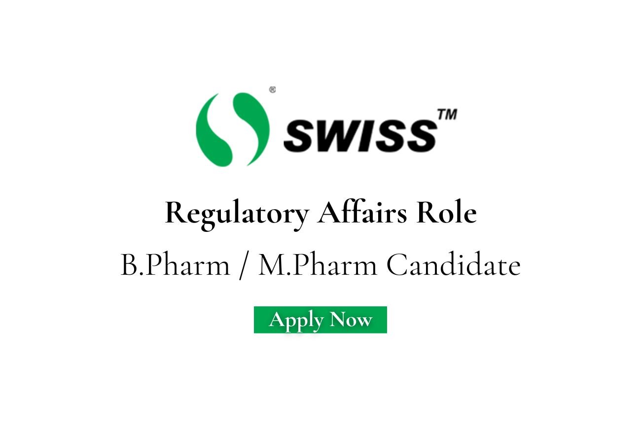 Swiss Parenterals Hiring For Regulatory Affairs
