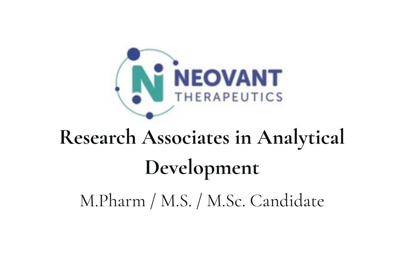 Neovantt Hiring For Research Associates in Analytical Development