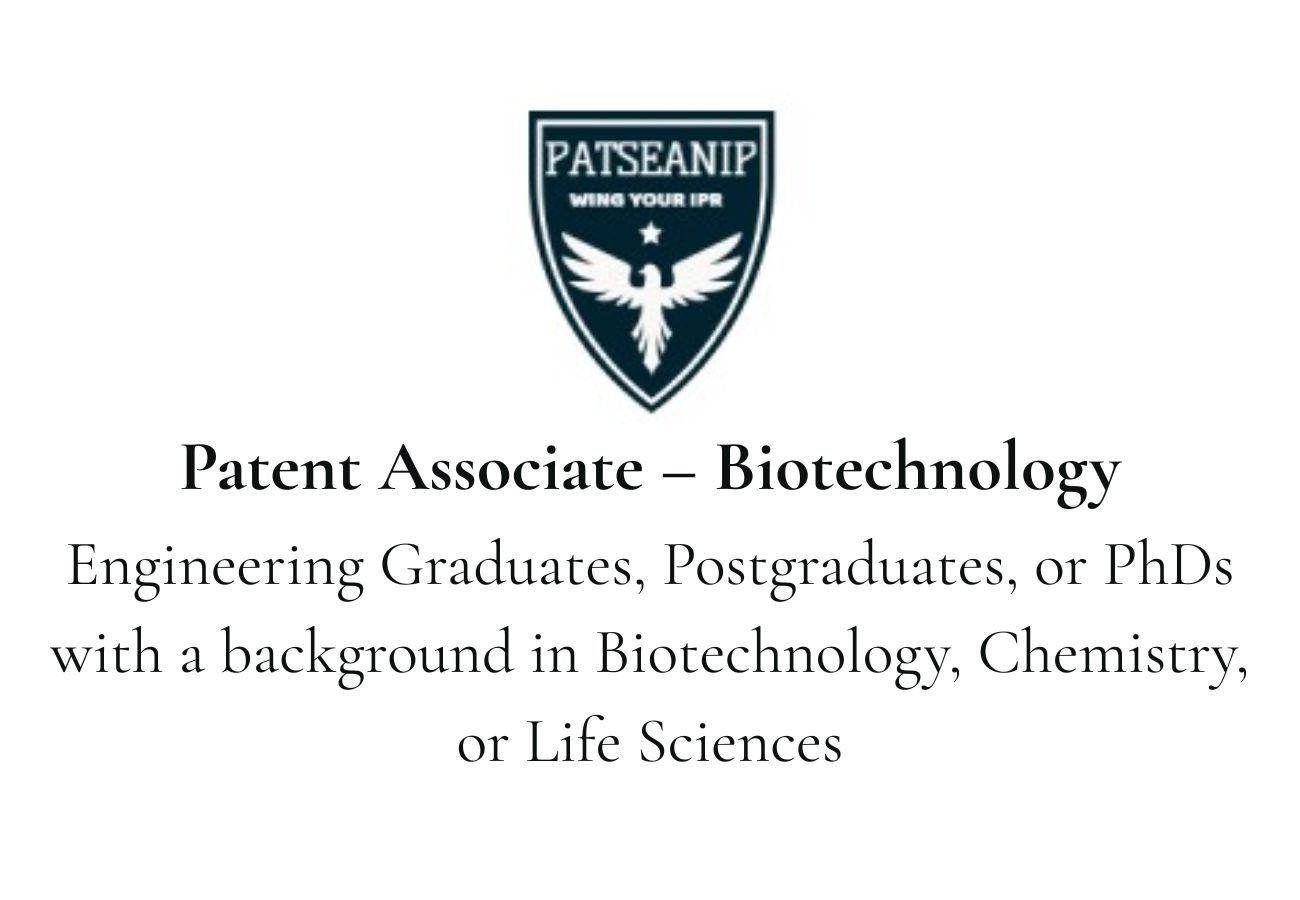 patseanip Hiring For Patent Associate – Biotechnology
