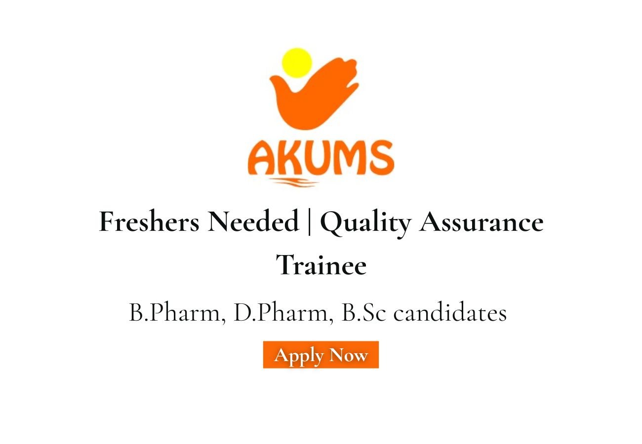 Freshers Needed In Quality Assurance Trainee At akums
