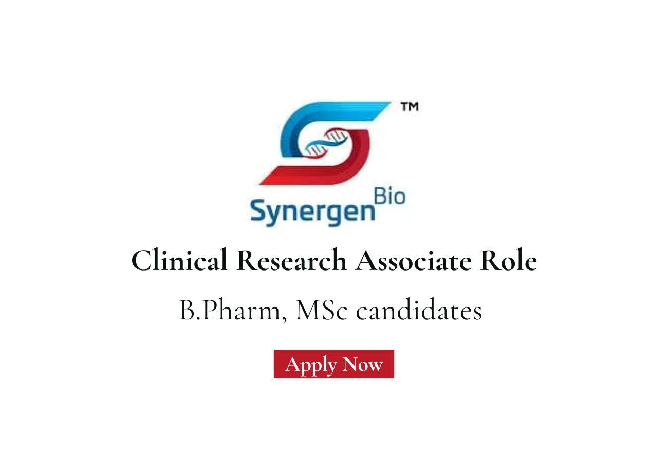 Synergen Bio Hiring For Clinical Research Associate