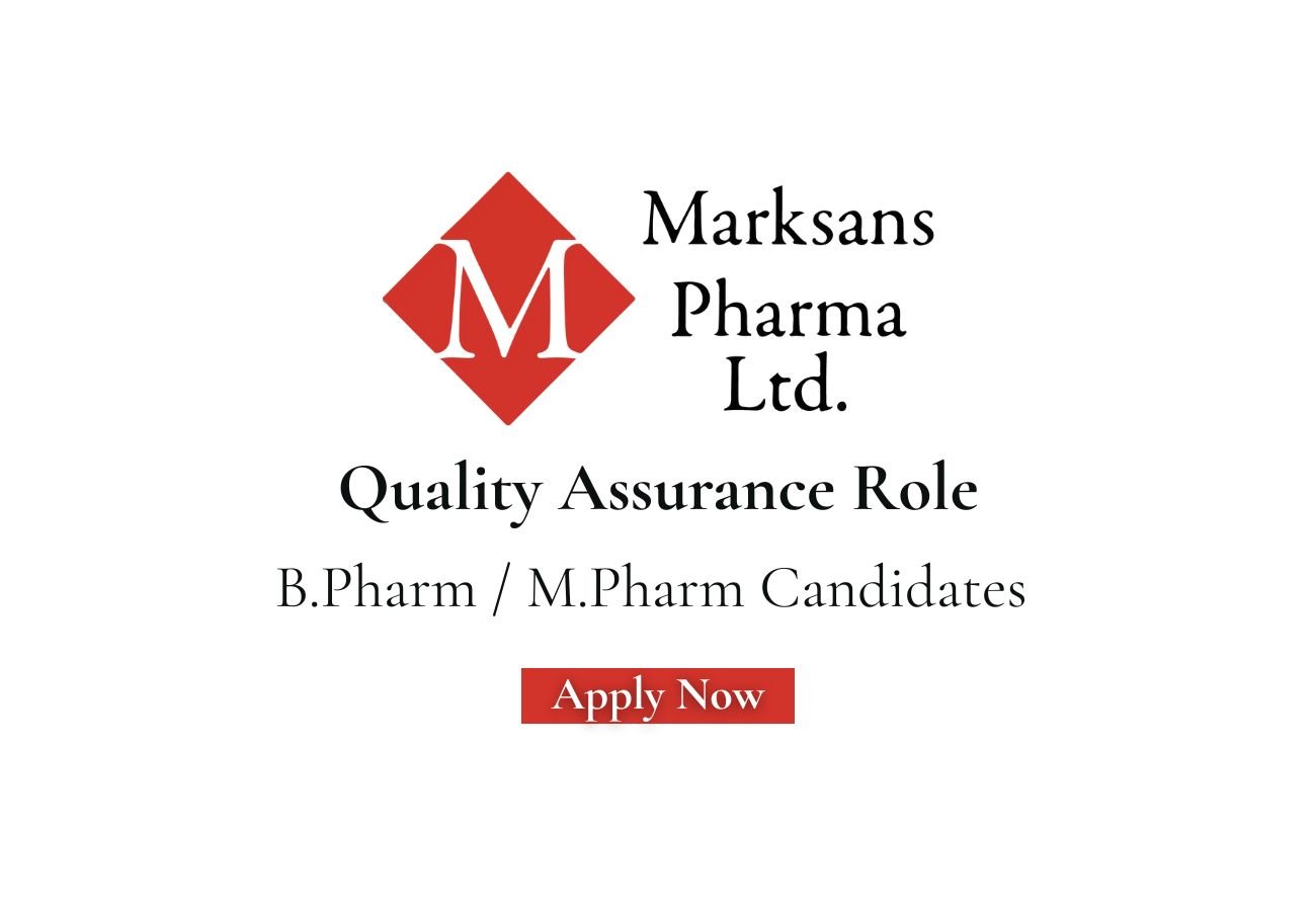 Marksans Pharma Hiring For Quality Assurance