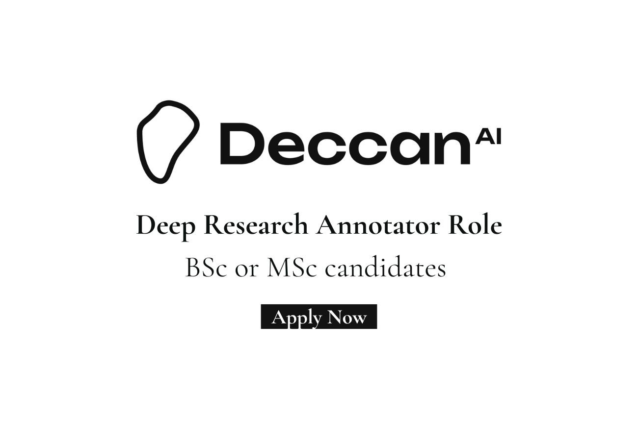 Deccan AI Experts Hiring For Deep Research Annotator