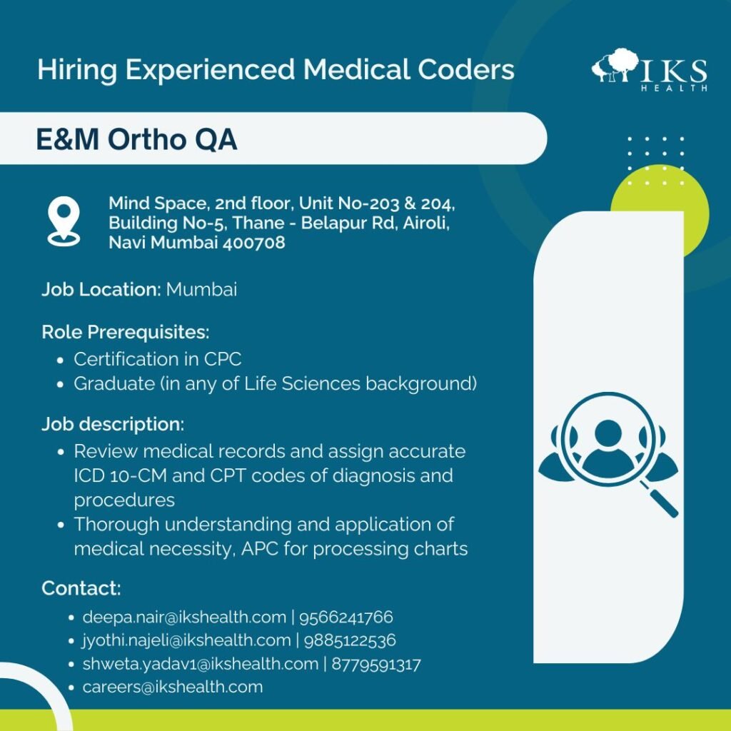 IKS Health Hiring For Medical Coding