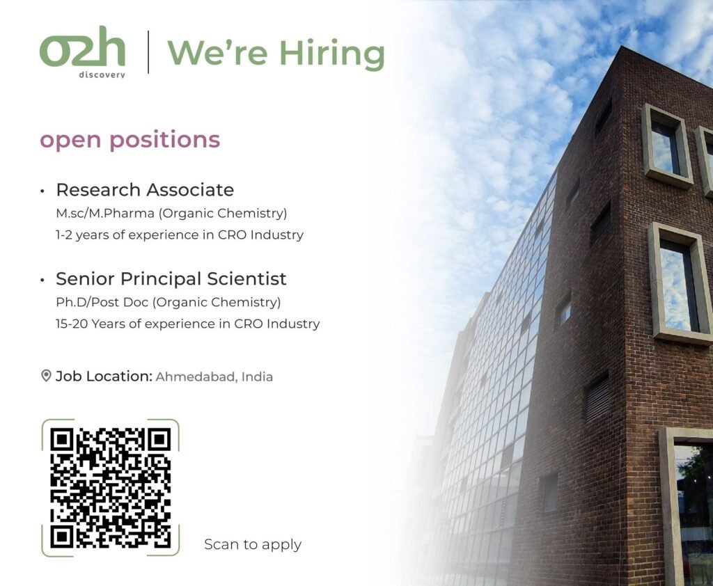 o2h Hiring For Research Associate / Senior Principal Scientist