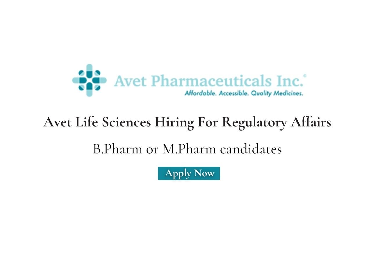 Avet Life Sciences Hiring For Regulatory Affairs