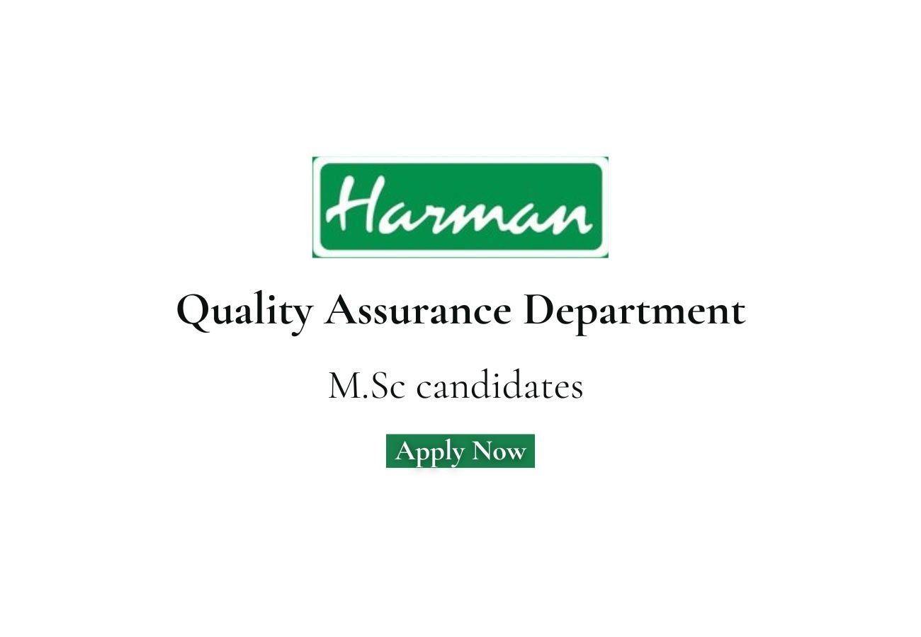 Harman Finochem Hiring For Quality Assurance Department