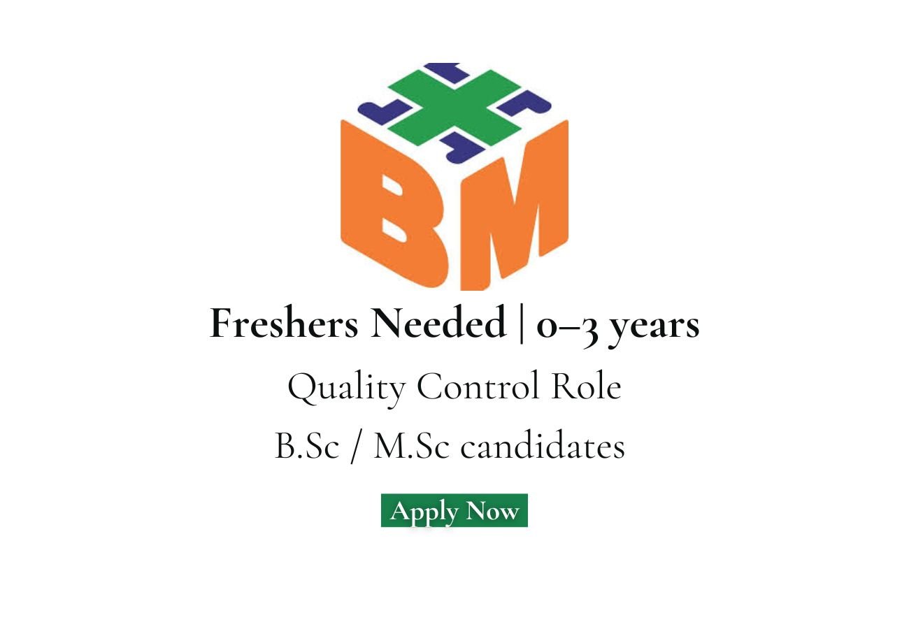 Freshers Needed In Quality Control At Base Medico Pvt. Ltd