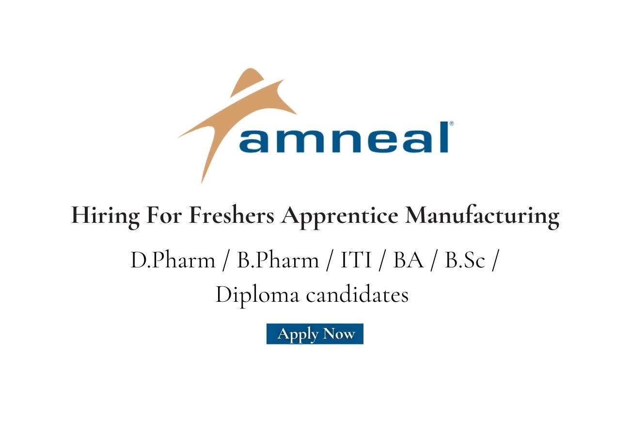 Amneal Pharmaceuticals Hiring For Freshers Apprentice Manufacturing